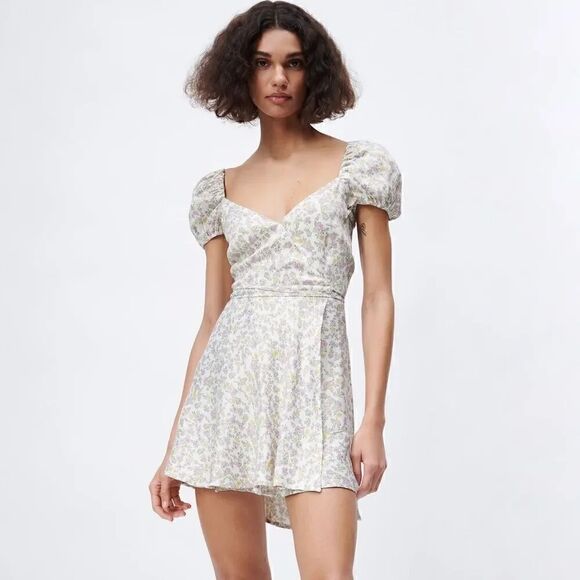 ZARA SATIN EFFECT PRINT DRESS - Picture 3 of 15